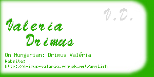 valeria drimus business card