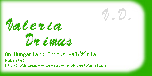 valeria drimus business card